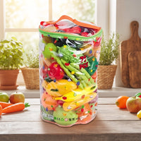 71-Piece Pretend Play Fruit & Vegetable Set with Tote Bag
