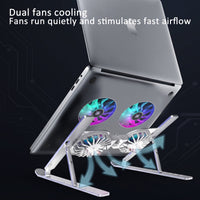 Foldable Dual Fan Laptop Cooling Stand