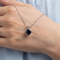 Women's Stylish Zircon Circle Pendant Necklace