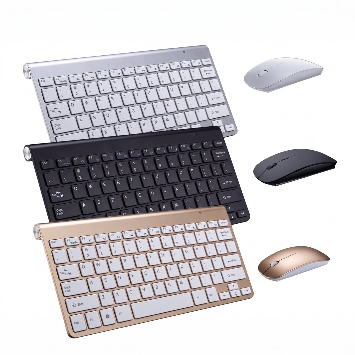 Ultra-Slim Wireless Keyboard and Mouse Combo - Rechargeable