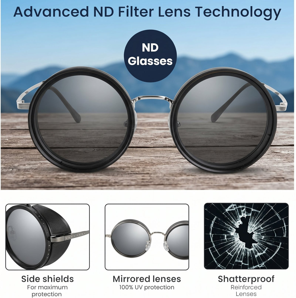 Classic Round Clear Lens Glasses