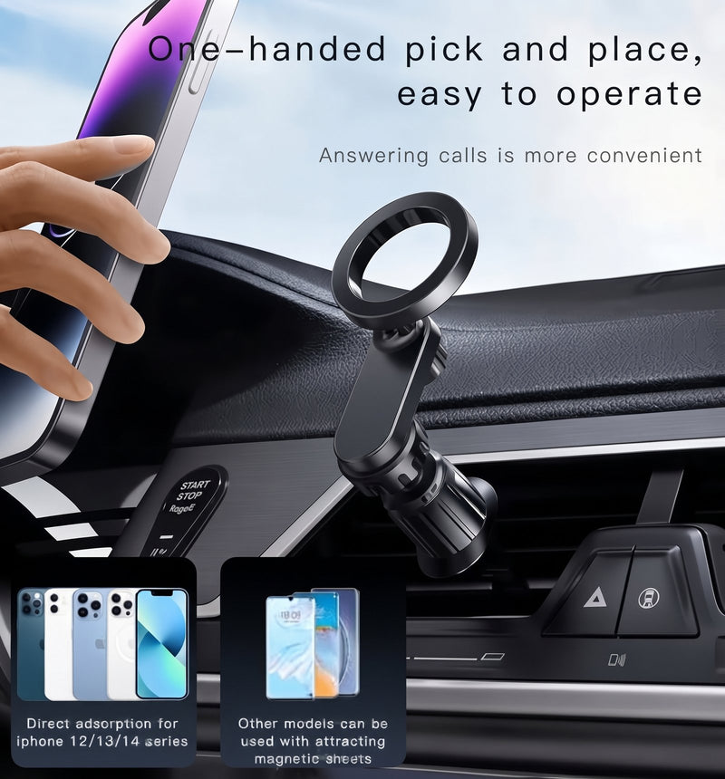 Metal Magnetic Car Phone Holder - MagSafe Vent Mount
