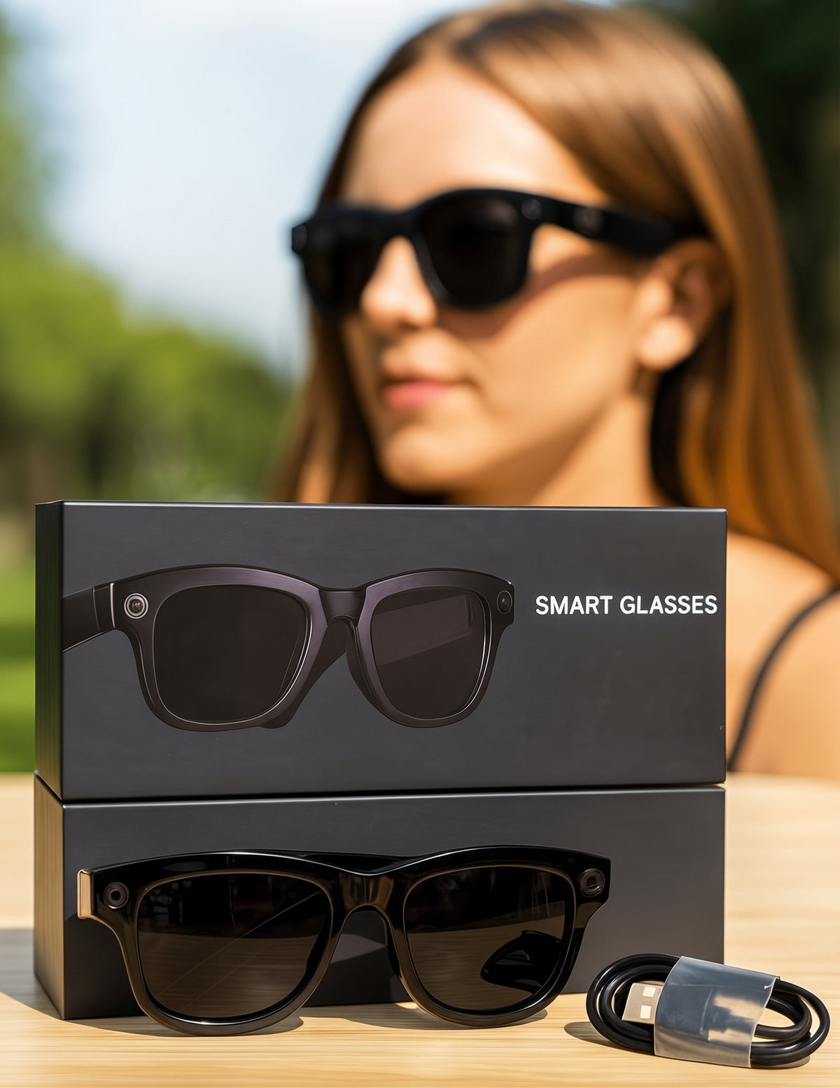 Smart Bluetooth Audio Sunglasses with Polarized Lenses