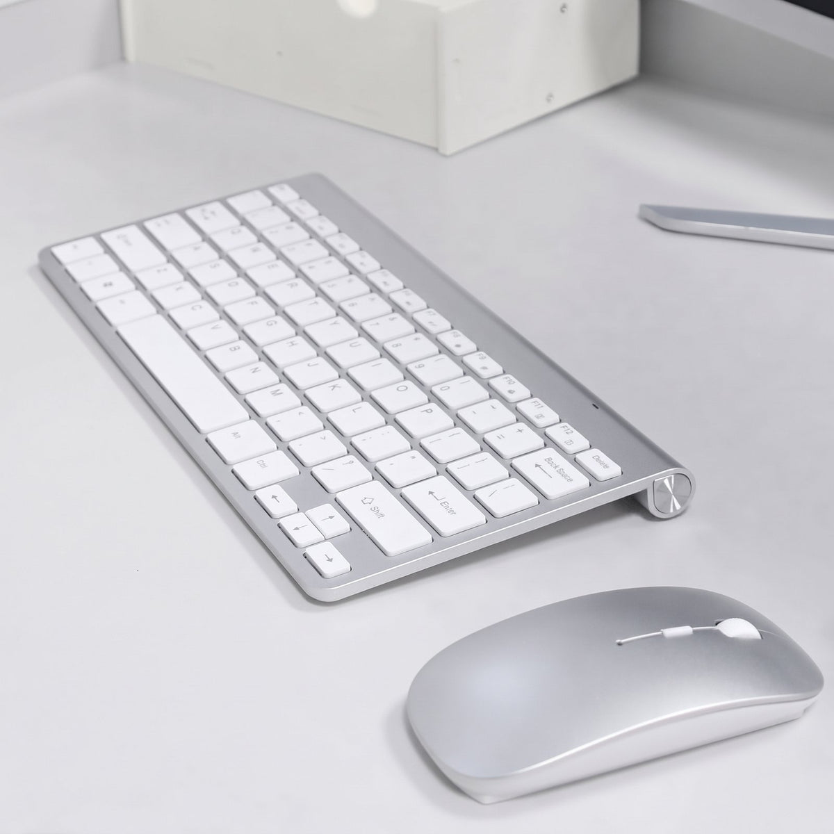 Ultra-Slim Wireless Keyboard and Mouse Combo - Rechargeable