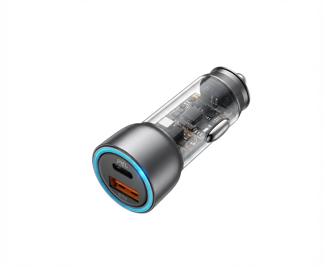Hoco NZ8 Sprinter 43W Dual Port Car Charger (USB-C PD + USB-A)