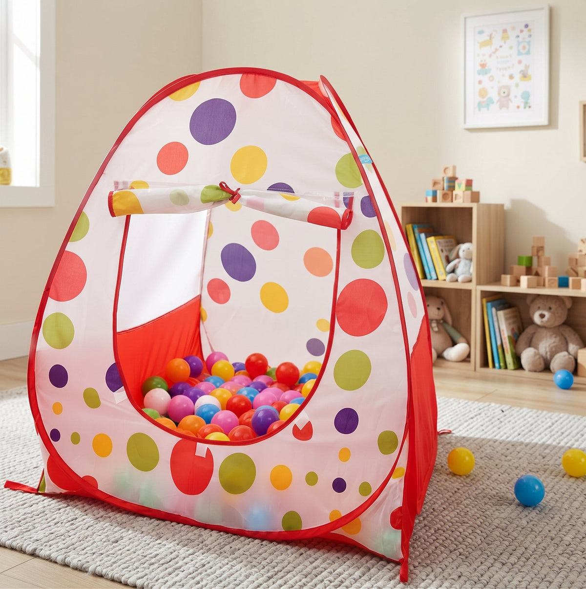 Kids Play Tent with 50 Colourful Balls