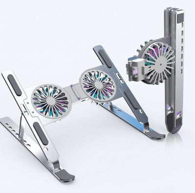 Foldable Dual Fan Laptop Cooling Stand