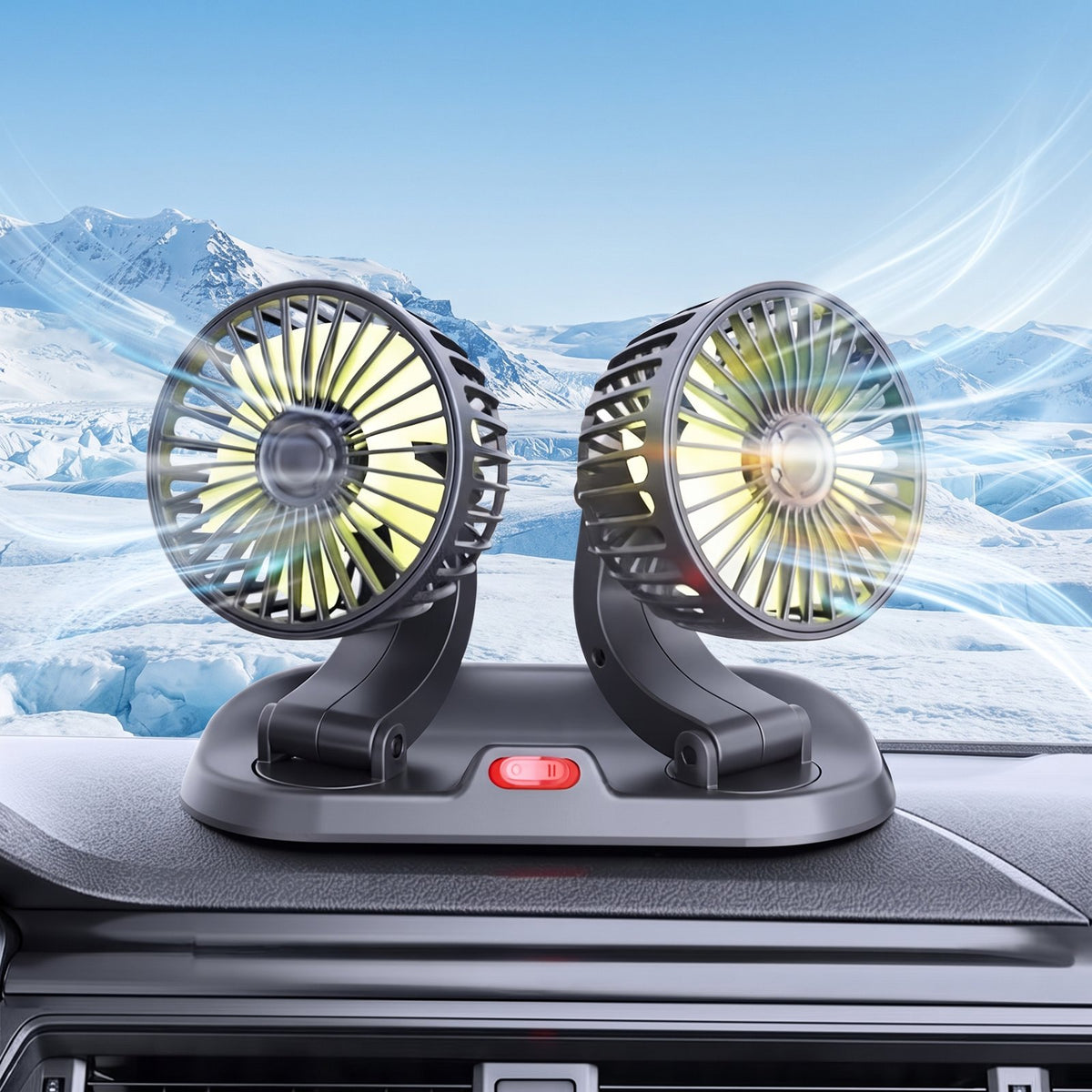 Dual Head 360° Car Cooling Fan CIC922
