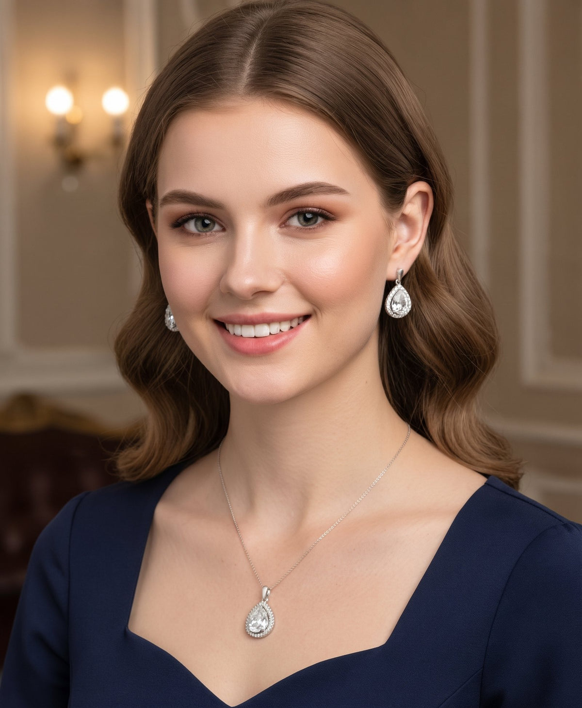 Royal Teardrop Elegance Jewelry Set