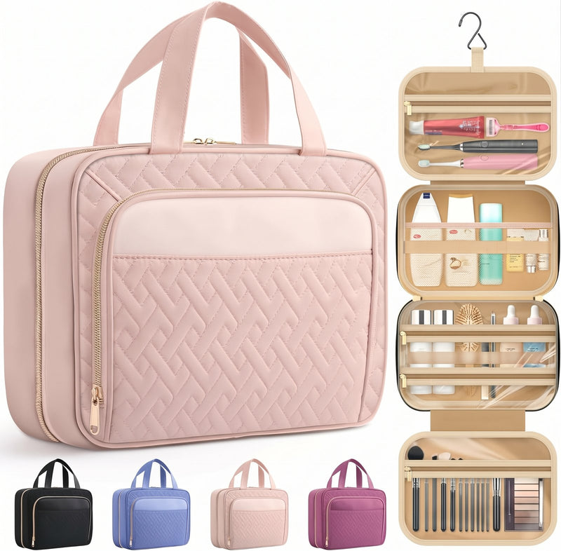 Large Travel Cosmetic Bag with Hanging Hook