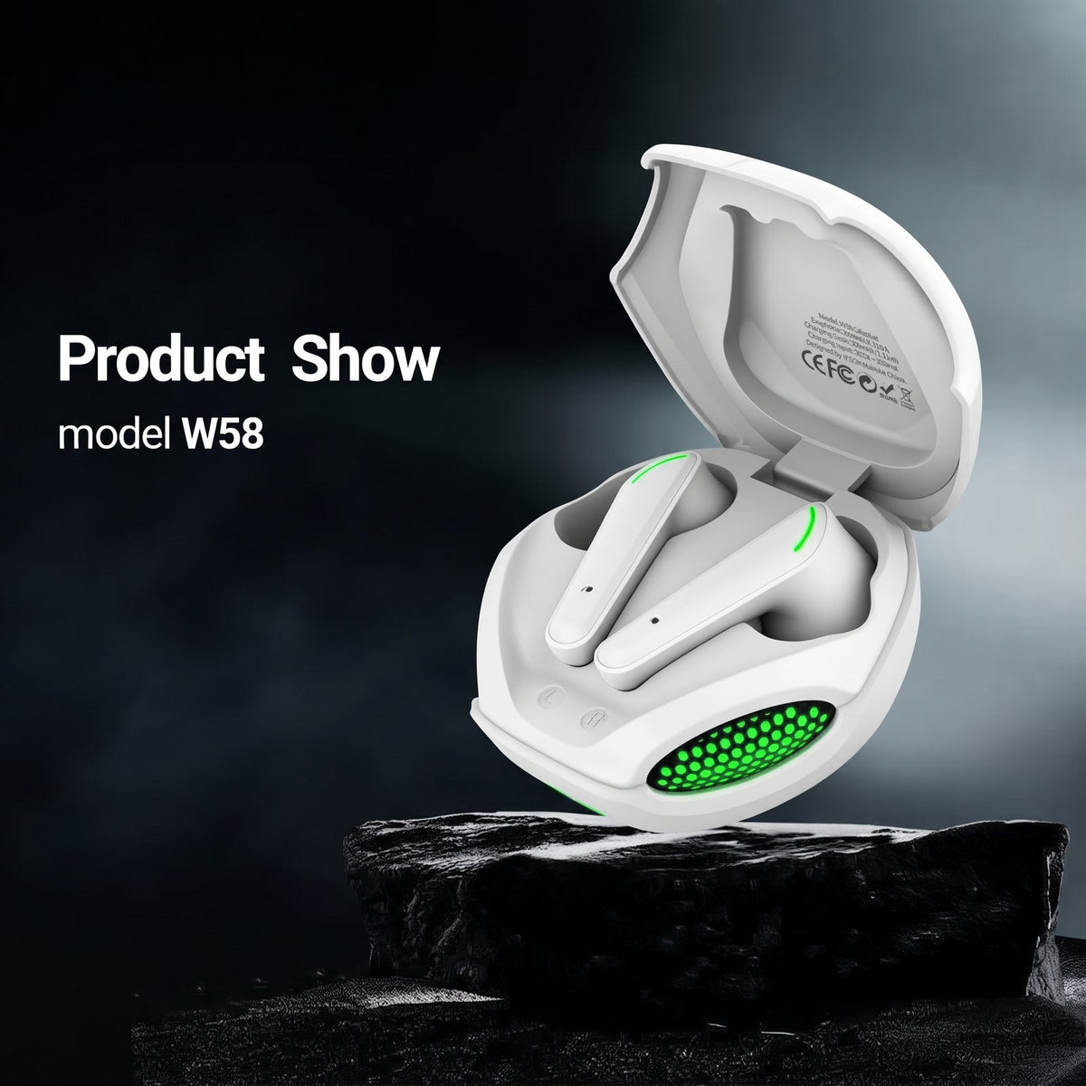 Celebrat W58 TWS Wireless Gaming Earbuds with LED Lights