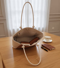 Two-Tone Elegant Tote Handbag