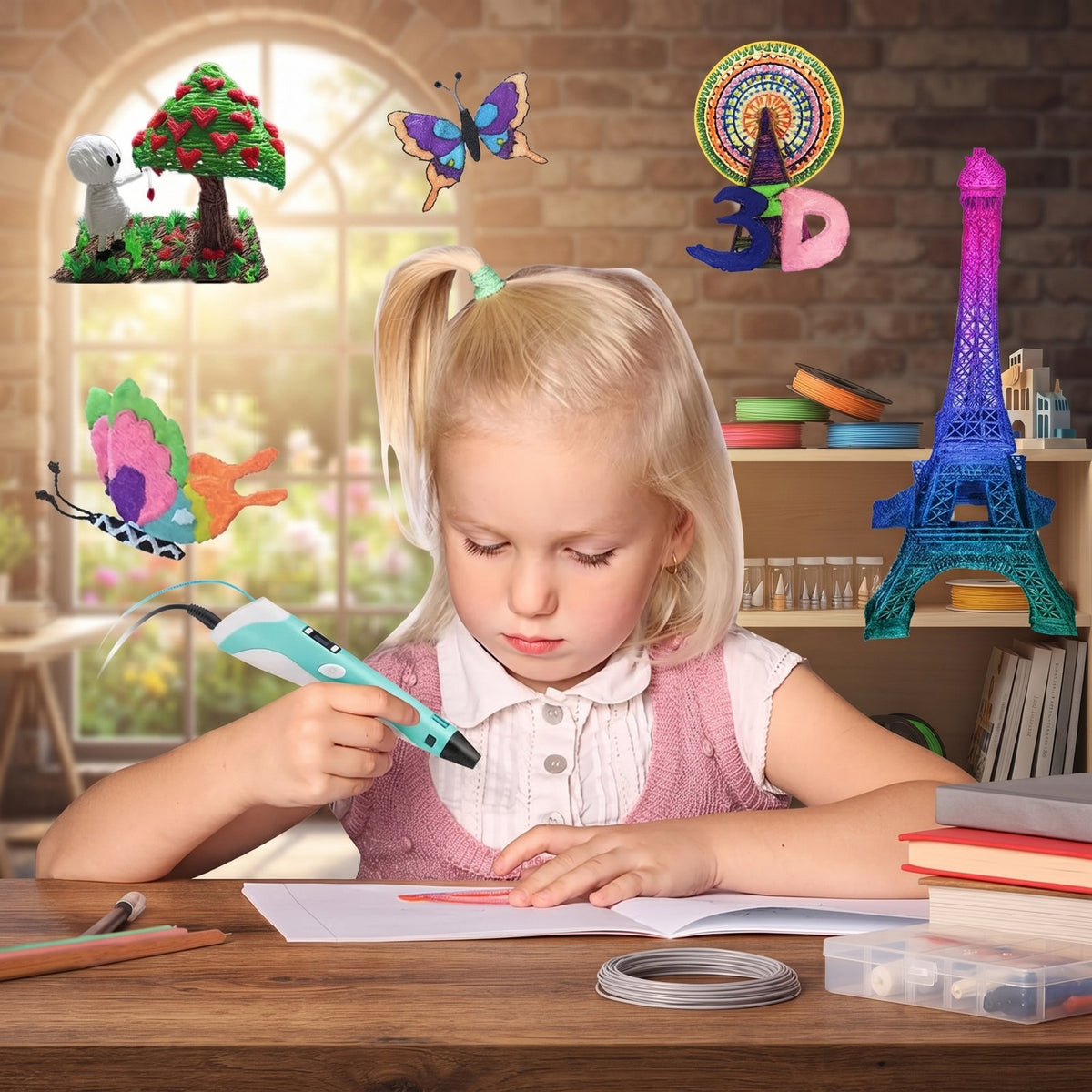 3D Printing Pen for Kids with PLA Filament