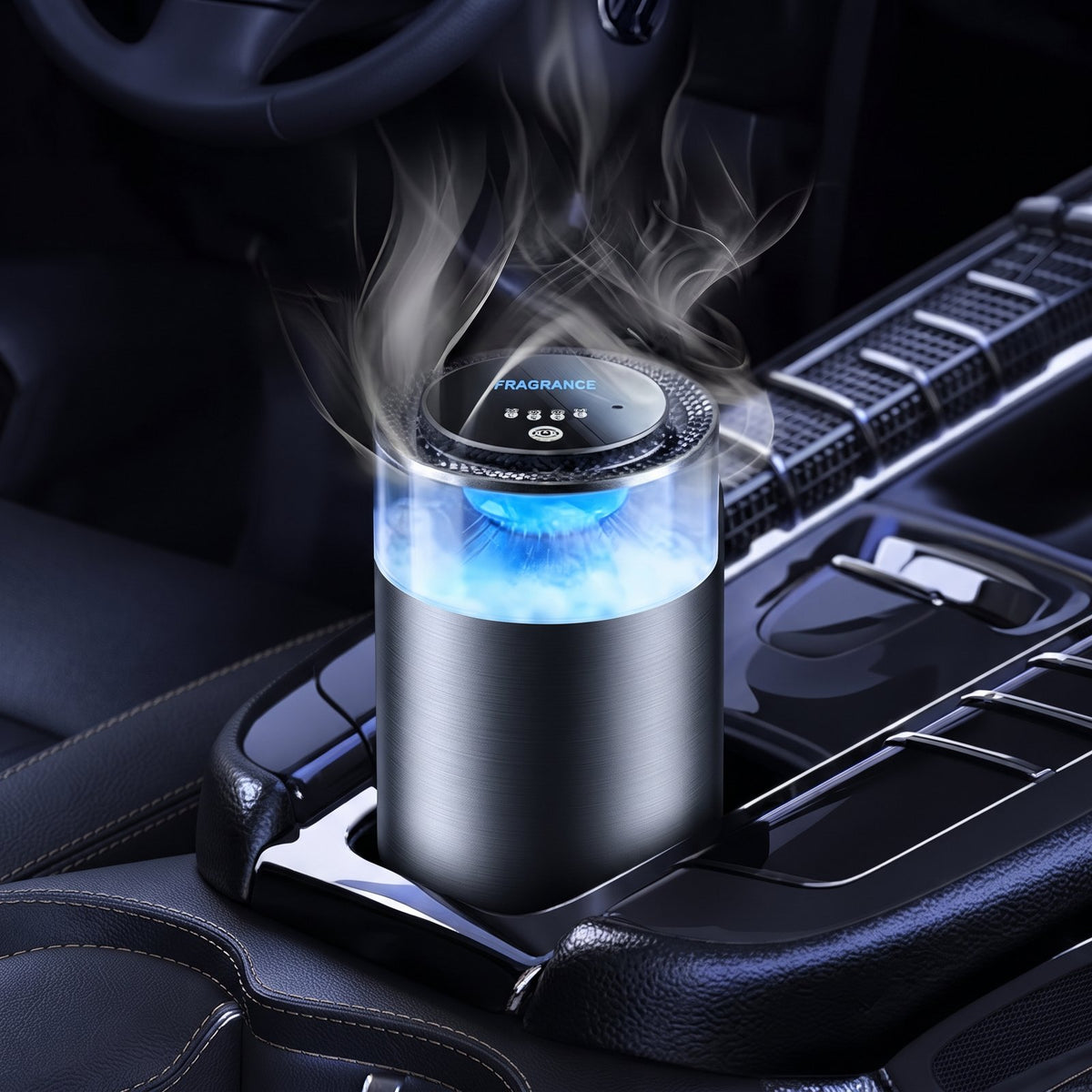 LED Cloud Mist Aromatherapy Car Diffuser - Rechargeable RGB
