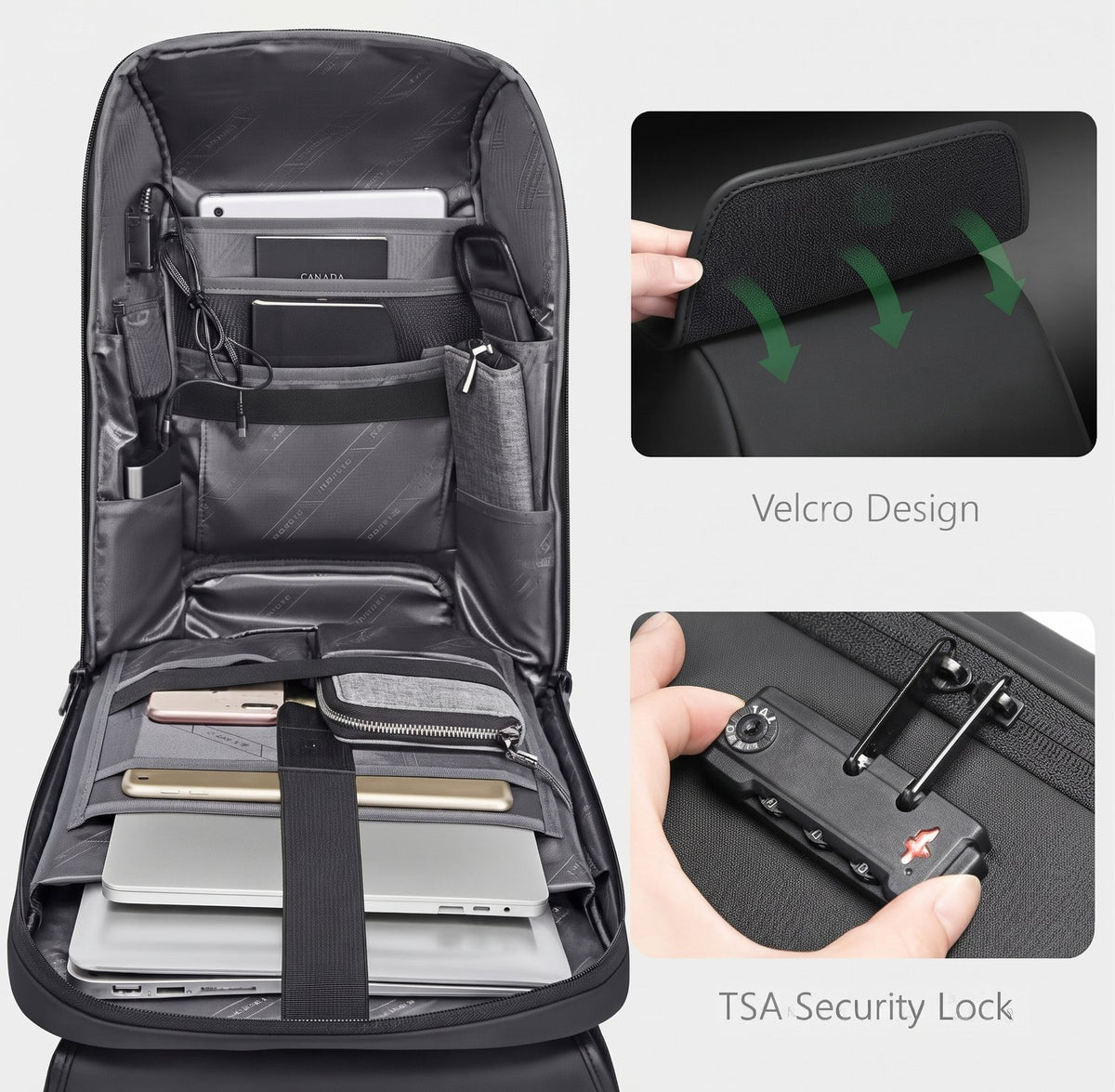 Casual Gear Backpack with USB Charging Port