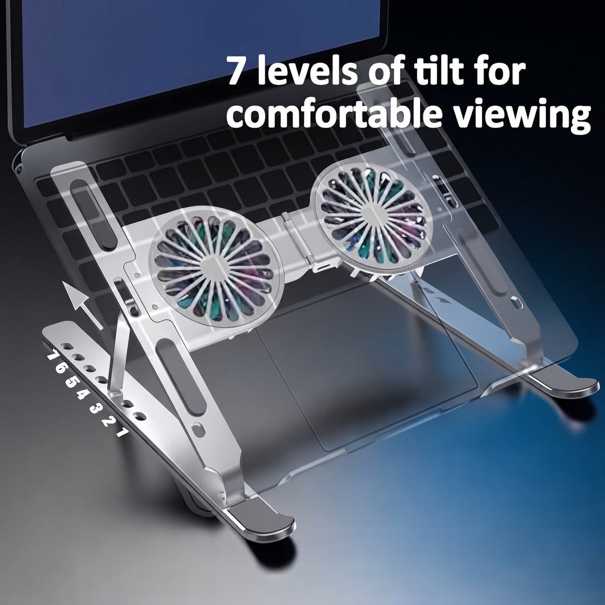 Foldable Dual Fan Laptop Cooling Stand