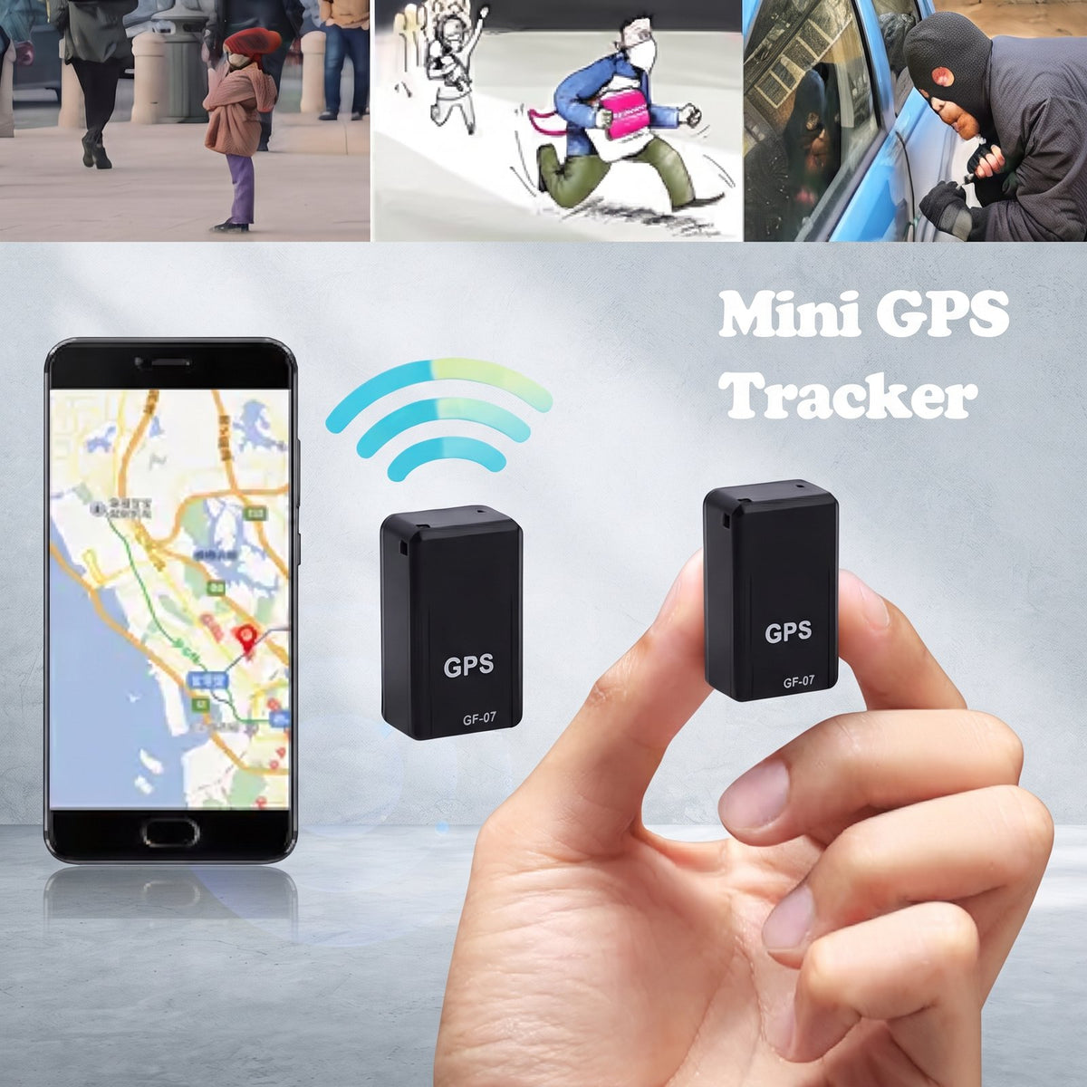Mini GPS Car Tracker GF-07 - Real-Time Anti-Theft Locator