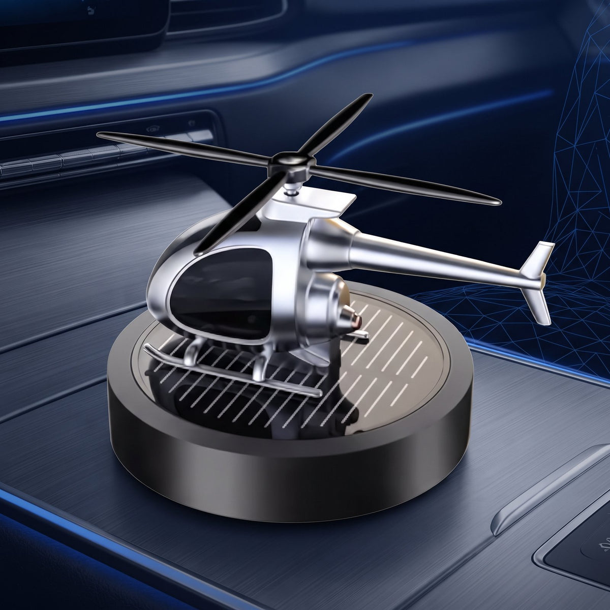 Solar Powered Helicopter Car Air Freshener with Essential Oil