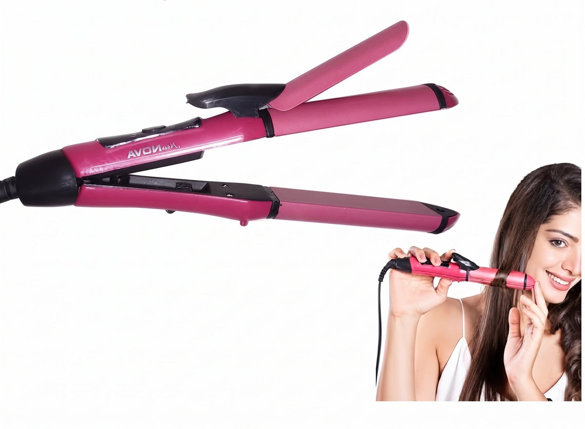 Nova 2-in-1 Hair Straightener & Curler NHC-2009