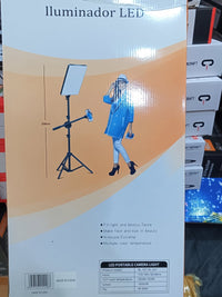 LED Panel Light Kit with Tripod Stand and Phone Holder