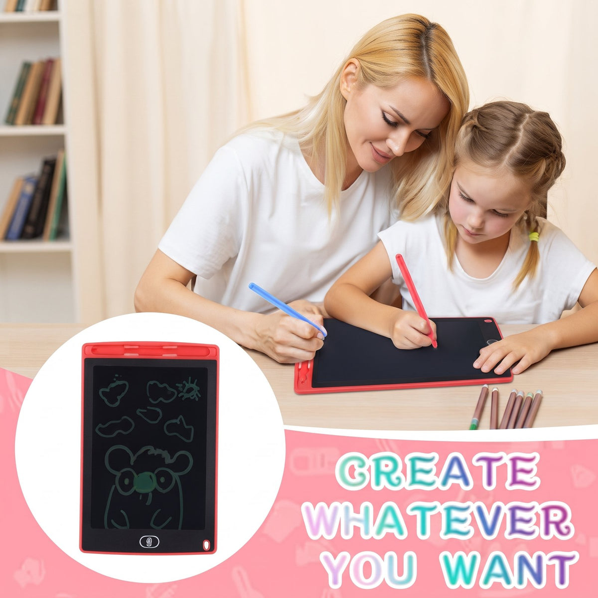 Kids LCD Writing Tablet 8.5 Inch Colour Drawing Board