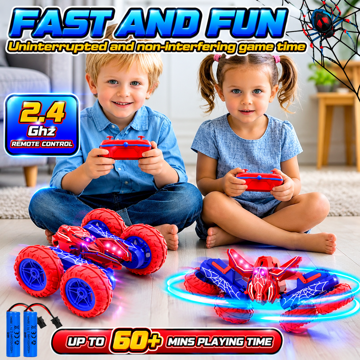 Remote Control Spider Stunt Car 360 Rotating