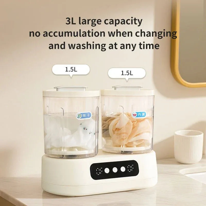 Double-Bucket Mini Washing Machine